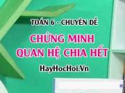 Cách chứng minh chia hết và Bài tập vận dụng - Toán 6 chuyên đề
